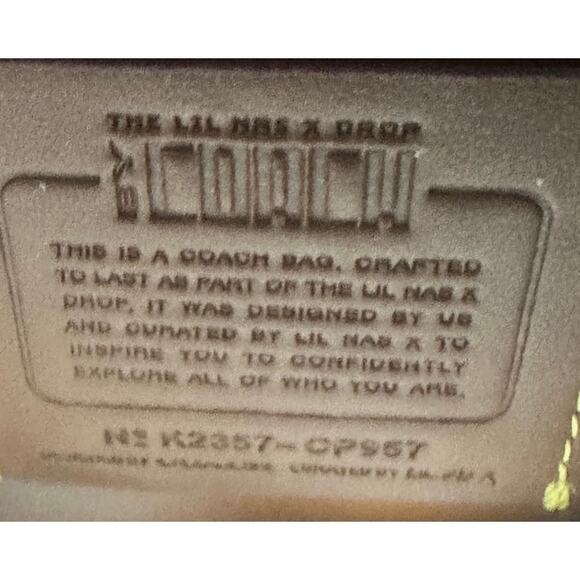 COACH NWT LIL NAS X DROP PENN SHOULDER BAG NWT - Picture 4 of 7